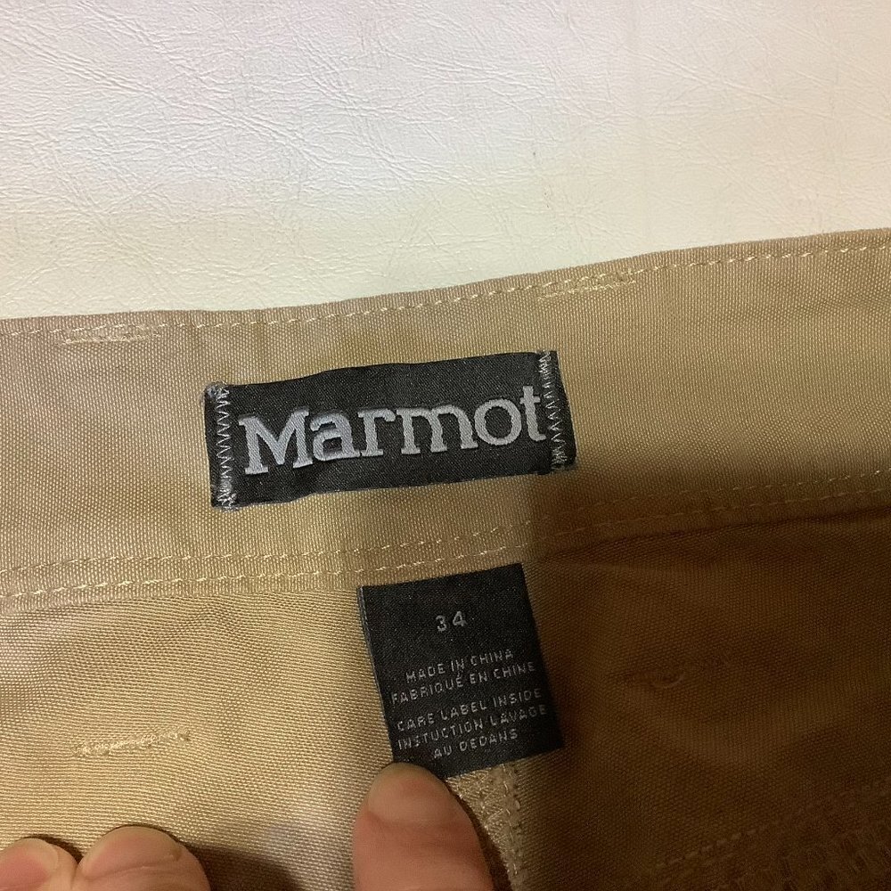 Men's Marmot Khaki Nylon Hiking Pants Size 34 - Picture 5 of 9